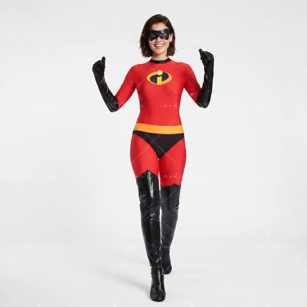 Mr Mrs Incredible Cosplay Elasti Girl Family Matching Outfit Adult Zentai Bodysuit Halloween Costumes Family Cosplay Costumes