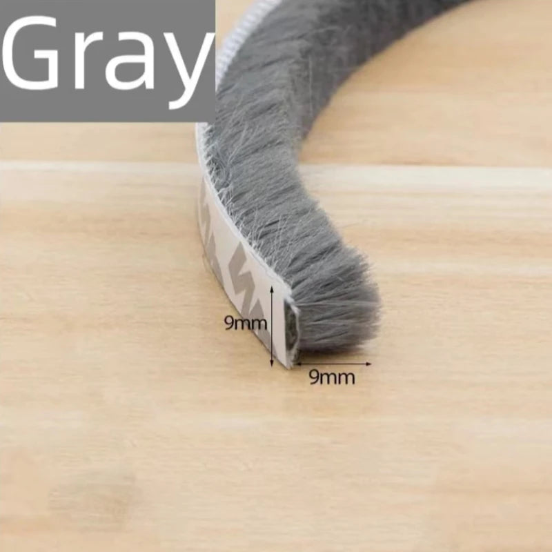5/10/20M Self-adhesive Wool Sealing Strip, Aluminum Alloy Door And Window Insulation, Sound Insulation, And Collision Prevention