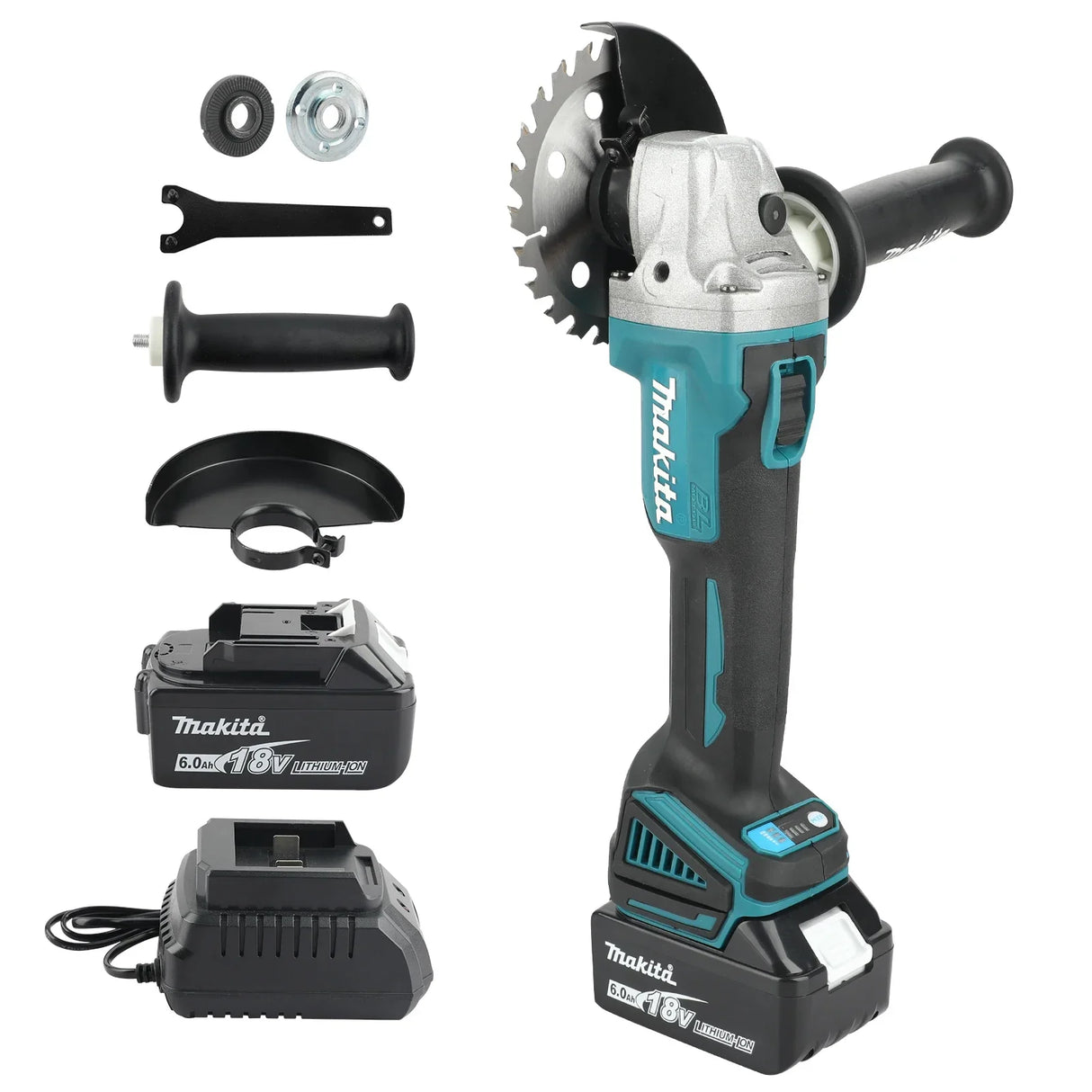 Makita DGA404 18V Brushless Lithium ion Angle Grinder with 125mm Large diameter Grinding Wheel rounder for Cutting and Polishing