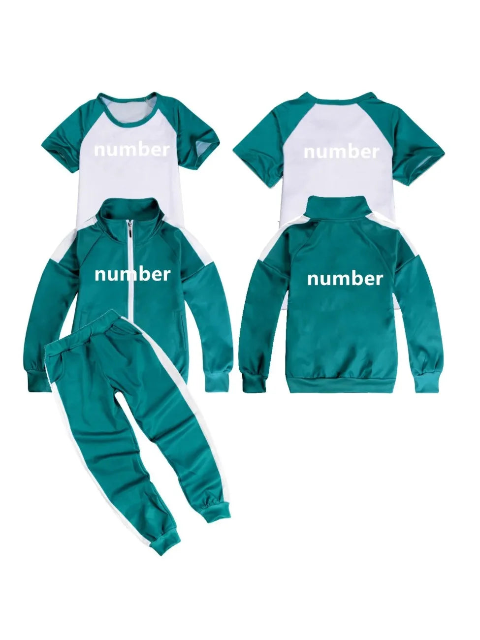 Kids Calamari Games Cosplay Costume Korea Boys Girls Green Sports Sweatshirt 456 230 for Team Halloween Carnival program Clothes
