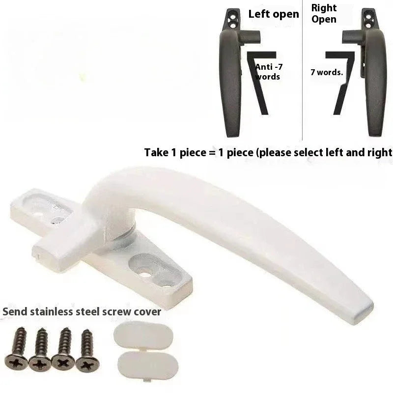 ZEXEF Left Right Handle Wide Aluminum Alloy Hand for Window Universal 15mm Accessories Building Armed Hardware Doors Adhesive