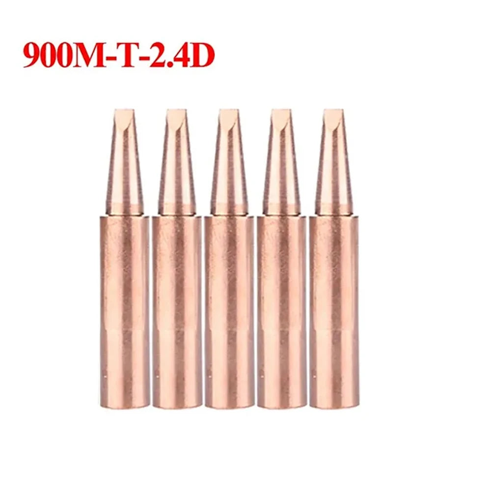 5Pcs 900M-T Pure Copper Soldering Iron Tip Soldering iron BGA Soldering Station Lead-free Solder Tips Branding Iron Welding