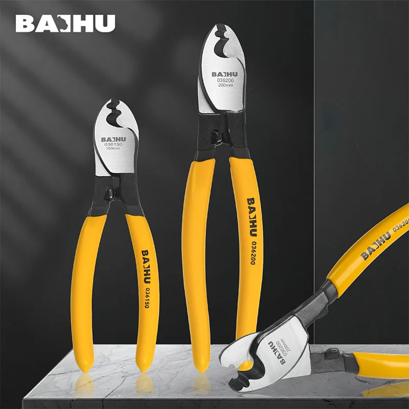 Insulated Cable Cutter Electrician Professional Pliers Shock Wire Stripper Tool Pliers Cable Scissors Hand Tools