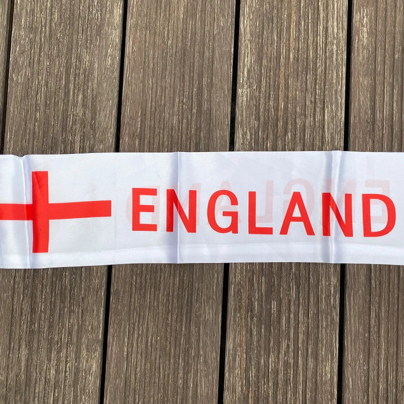 National Team Football Fans Scarf 14x130cm England Tassel Flags Scarf Party Commemorative Souvenir