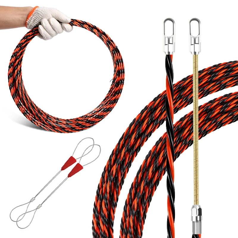 Electrician Threading Device 5/10/15/20/25/30/50M Cable Wire Threader Puller Lead Device Construction Electrician Hand Tools