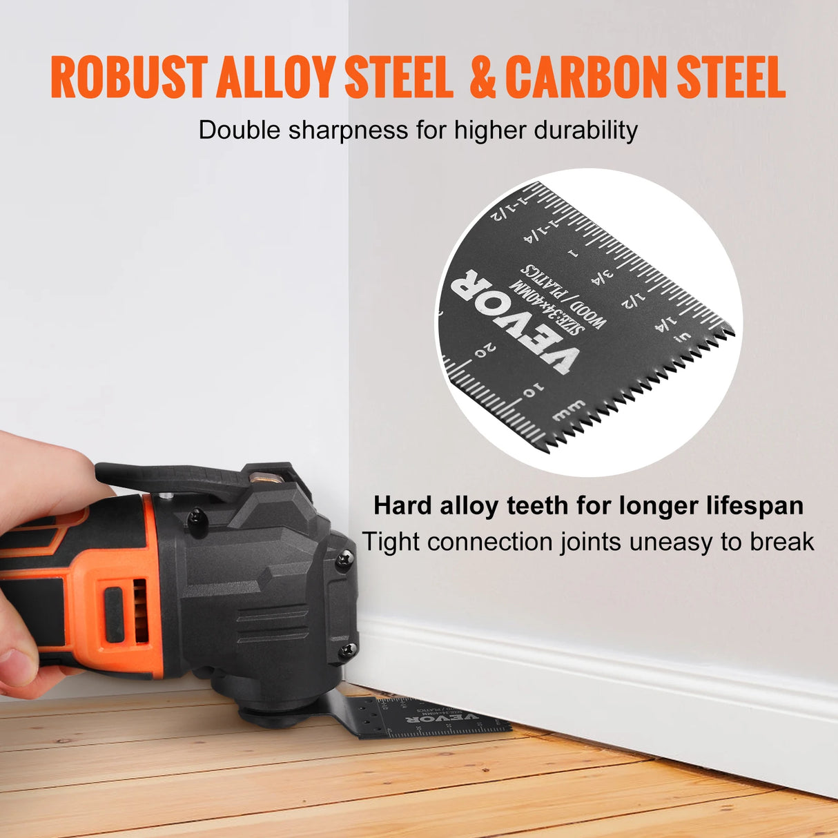 SucceBuy 50PCS Oscillating Saw Blades Universal Release Dewalt Multitool Blades for Wood Cutting Plastic Renovator Power Tool