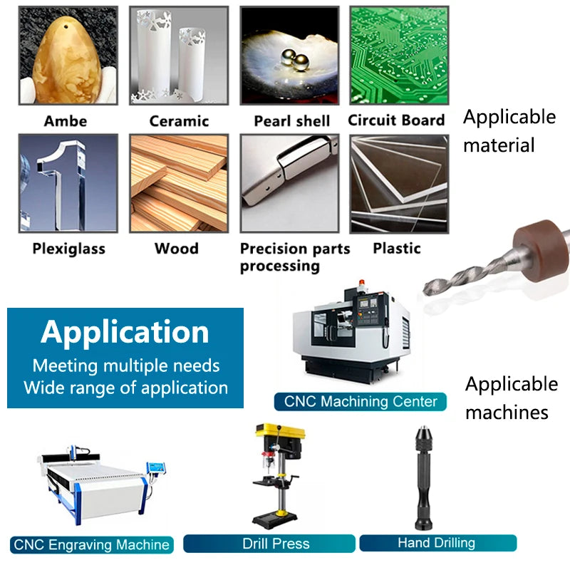 XCAN 0.1mm-2.0mm Import Carbide PCB Drill Bits Print Circuit Board Mini CNC Drilling Bit Set