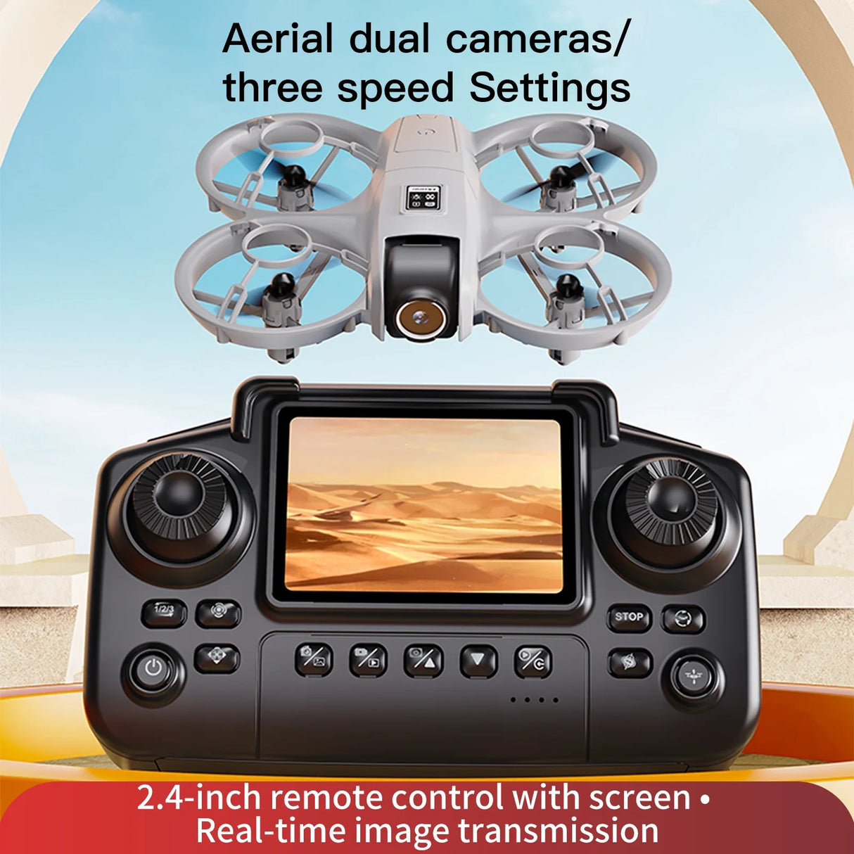 YL3 Drone Screen Control Aerial Drone High Definition Dual Camera Remote Control Aircraft Aviation Folding Quadcopter Kid Gift