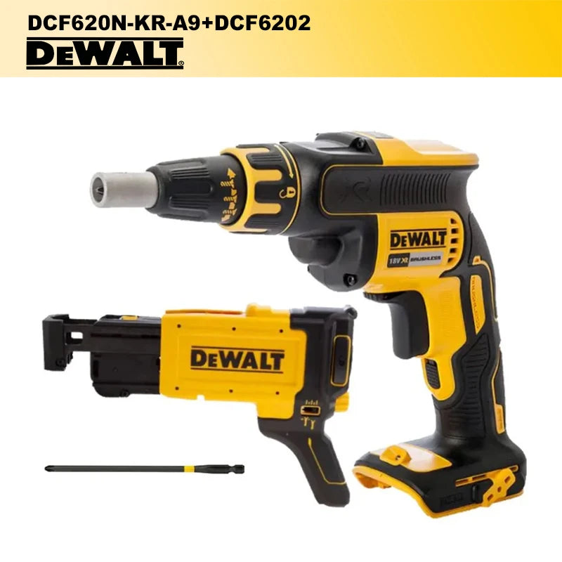 DEWALT DCF620N/DCF6202 18V XR Brushless Cordless Screw Gun for Drywall with 360° Rotating Accessory Bare Tool127