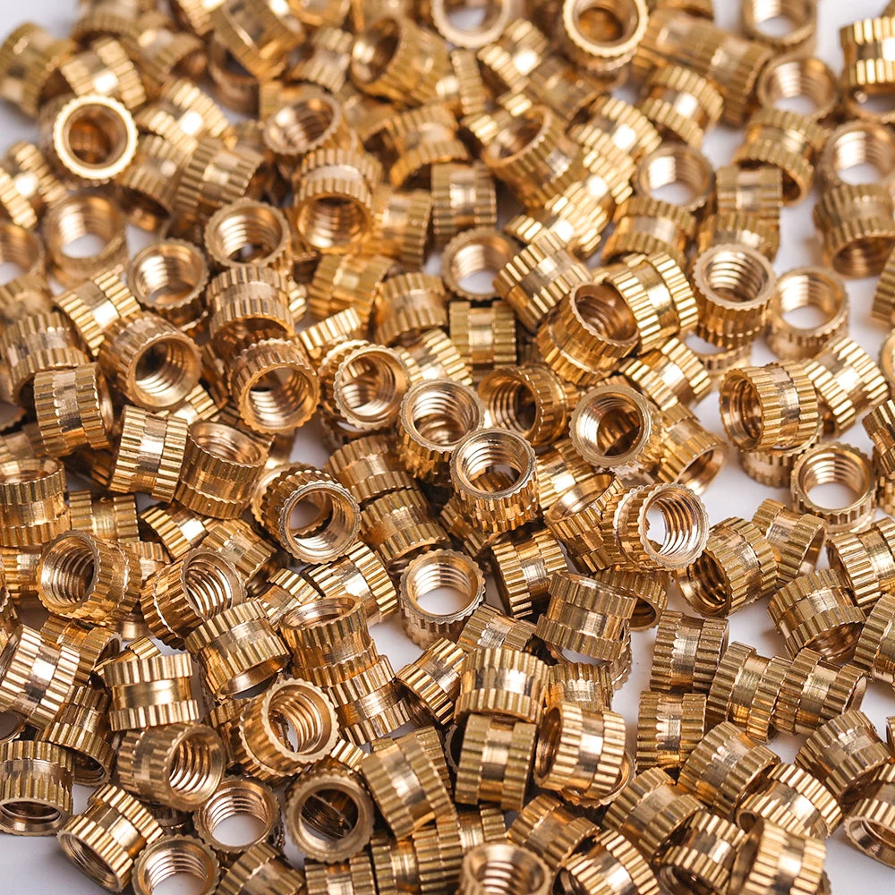 M2 M2.5 M3 M4 M5 M6 Brass Heat Insert Nut Hot Melt Nutinsert Thread Knurled Double Twill Embedment Nuts 3D Printer Accessories