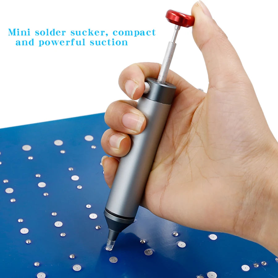 CJ-138 silicone nozzle aluminum alloy powerful desoldering pump, manual vacuum soldesolder suckerr sucker, soldering gun