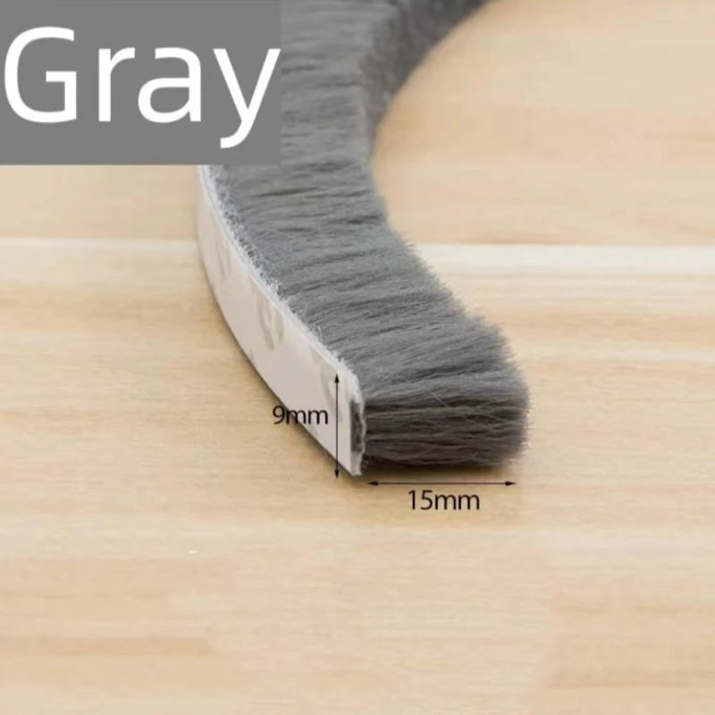 5/10/20M Self-adhesive Wool Sealing Strip, Aluminum Alloy Door And Window Insulation, Sound Insulation, And Collision Prevention