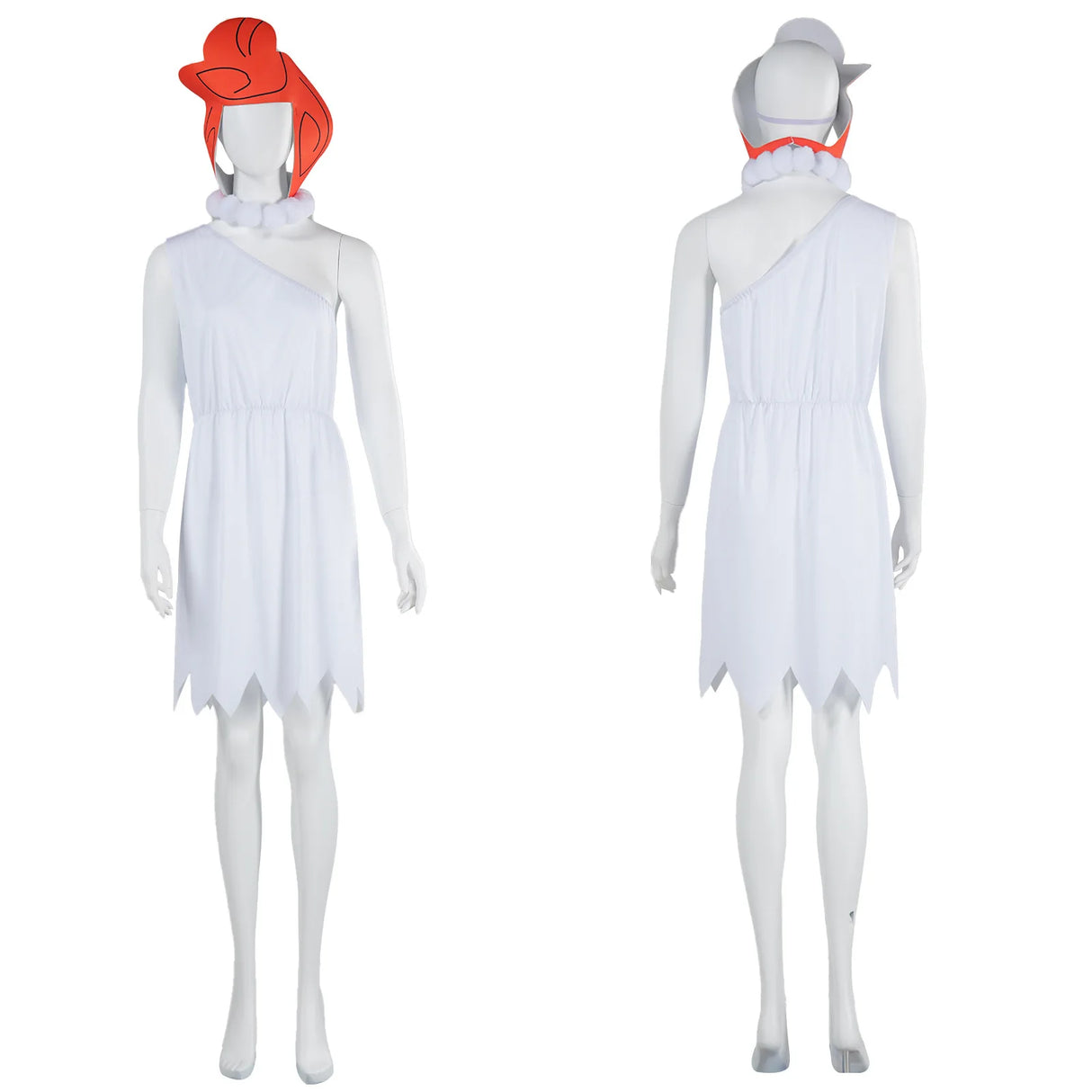 Women Men Flintstone Cosplay Halloween Costume Tv&Movie Role Play Dress and One Piece Set for Adults Party Carnival Wear