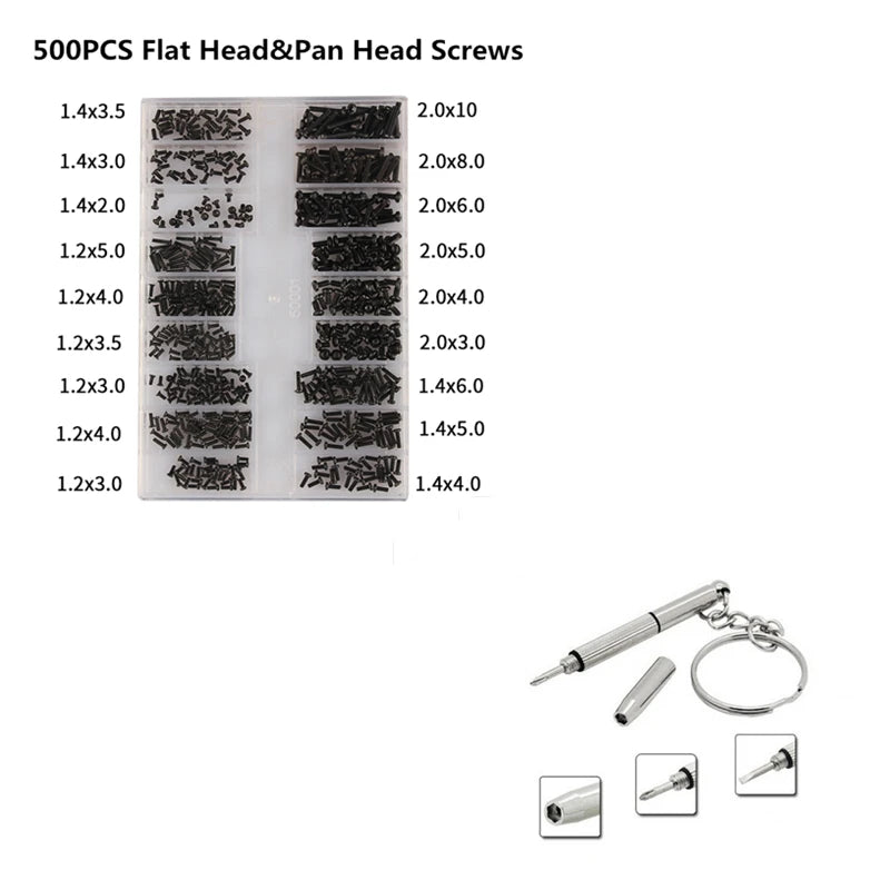 Mini Screw Nuts Laptop Computer Assemble Repair Screws Fastener Set For Repairing Sunglass Phone