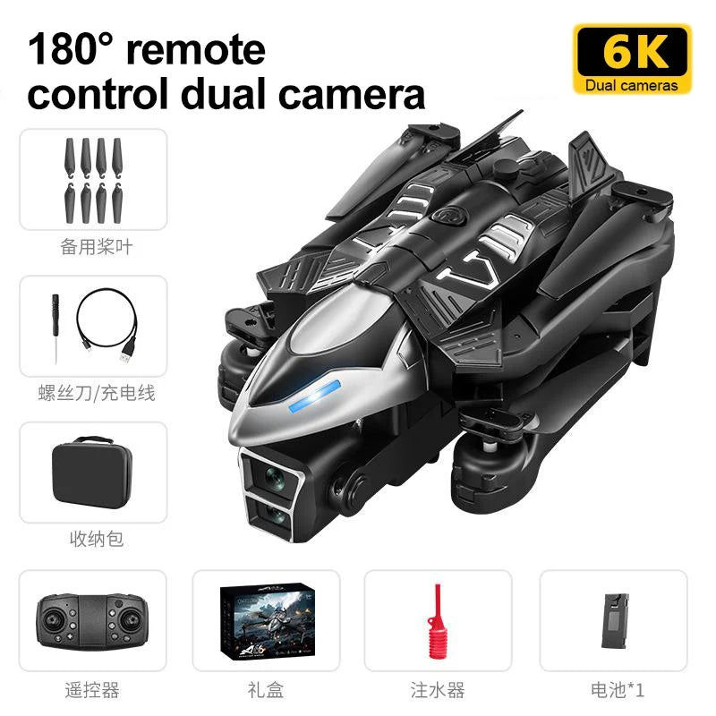 A66 Dual Lens Drone 8k High-definition Aerial Photography Obstacle Avoidance Aircraft Spray Remote Control Aircraft Toys