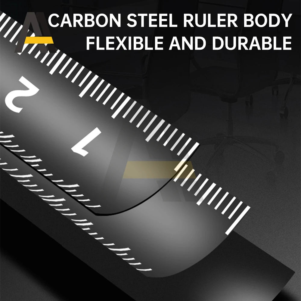 3/5M Black Steel Material Measuring Tape Multifunctional Household Measuring Tools Wear-resistant Measure Thickened Tape Measure