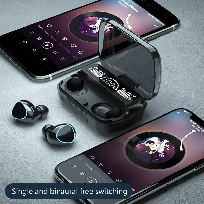 Wireless Earphones 9D Stereo Charging Box Sports Waterproof TWS Bluetooth Headphones with Microphone