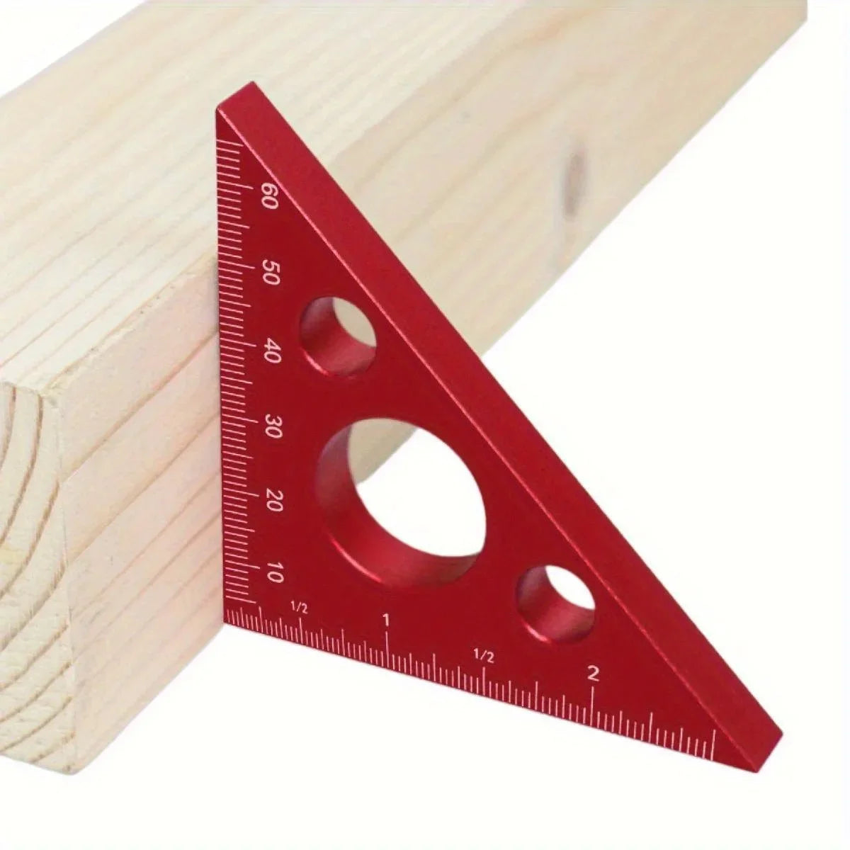 Aluminium Esquadro Ruler, 45/90 Right Angle Triangle Gauge with Both Imperial and Metric Scales