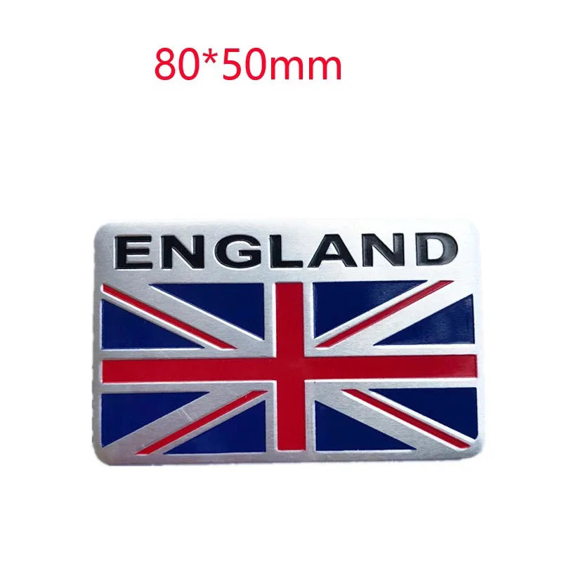 3D Aluminum Car UK United Kingdom ENGLAND National Flag Map Emblem Sticker Auto Fender Side Rear Trunk Decal Badge Decoration