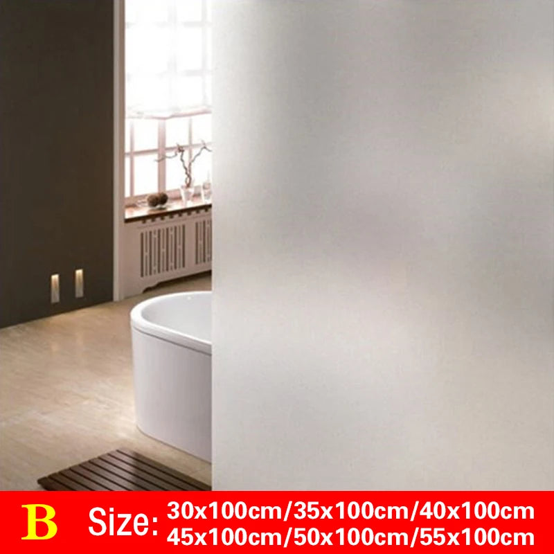 30-55*100cm PVC Self-adhesive No Glue Static Stick 3D Adsorption Window Film Anti-uv Stickers Privacy Blocking Waterproof