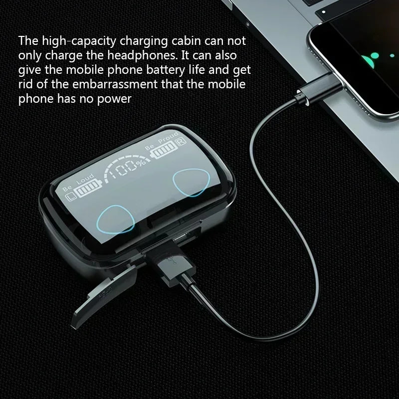 Wireless Earphones 9D Stereo Charging Box Sports Waterproof TWS Bluetooth Headphones with Microphone