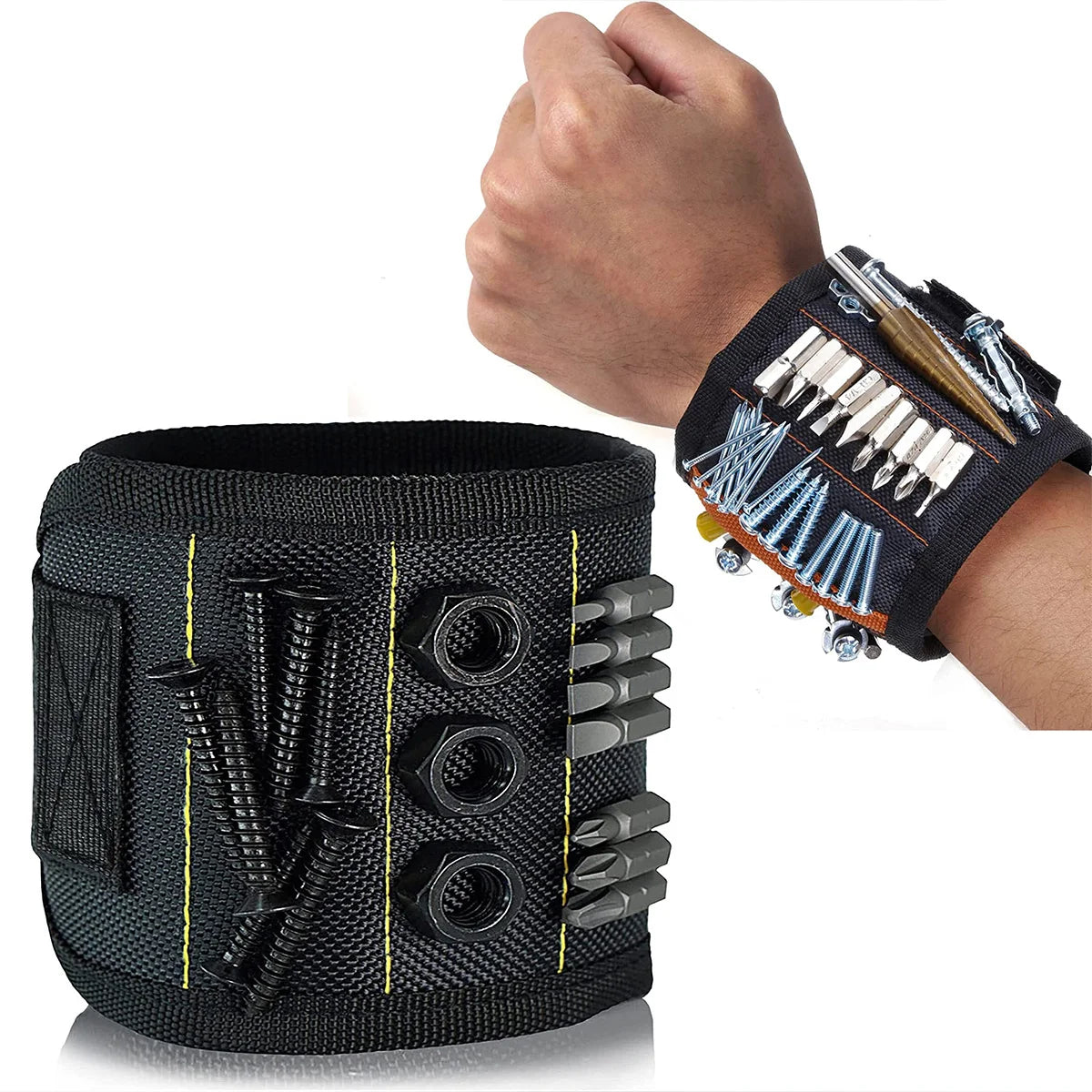 Magnetic Wristband for Holding Screws,Nails,Drilling Bits,Wrist Tool Holder Belts with Strong Magnets,Cool Gadgets for Men, wome
