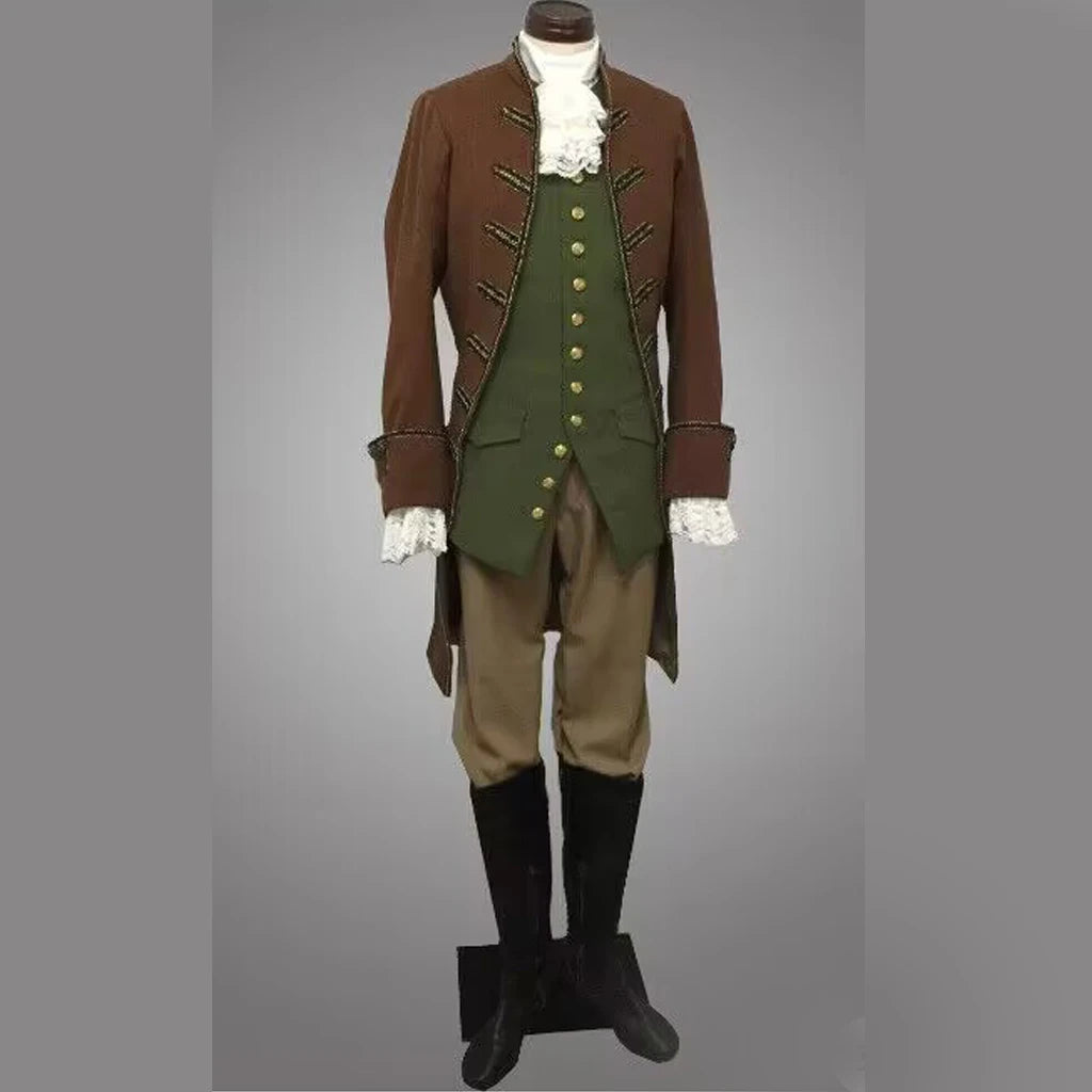 historical costume 18th century rococo victorian fashion men's costume outfits regency Tailcoat Vest pants Set vintage frock