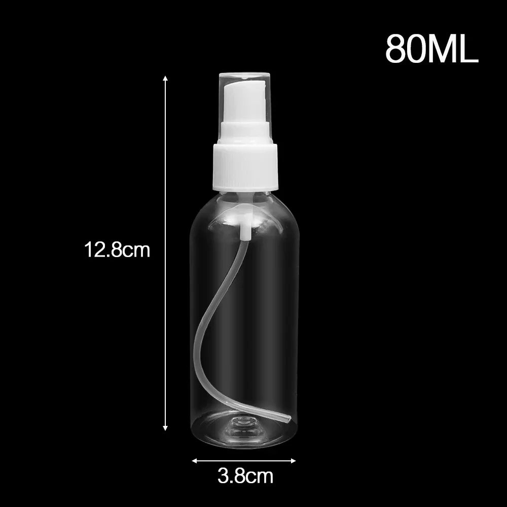 Multi-size 10/20/30 to 250ml Transparent Refillable Spray Bottle, Perfume Essential Oil Atomizer