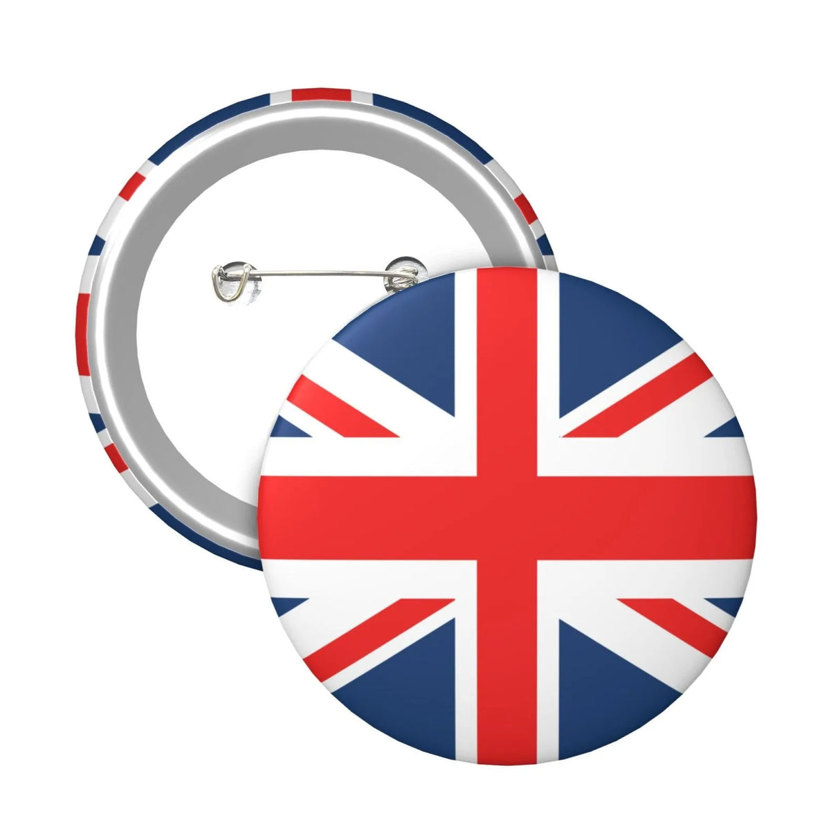 Round 58mm UK England British National Flag Pins Badge Tinplate Brooches Bag Decoration Label Buttons Badges Gift For Kids & Adults