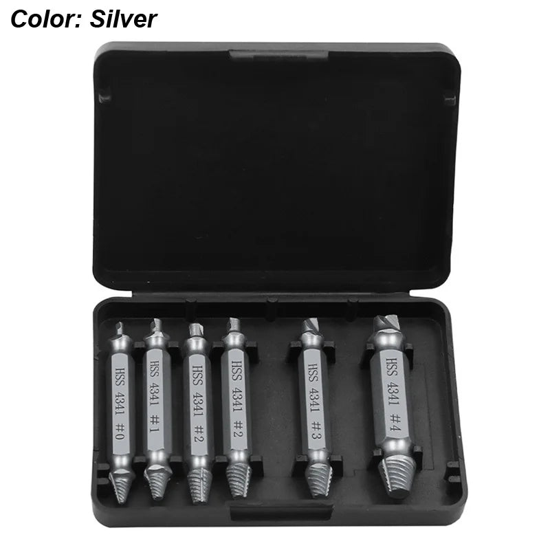 Damaged Screw Extractor Set HSS Drill Bit Stripped Broken Remover Small Easily Quickly Take Out Kit Easy Demolition Power Tools