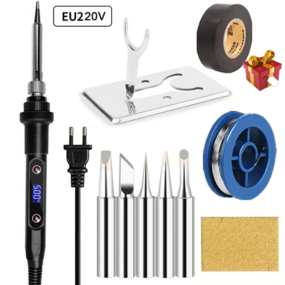 NEW Electric Soldering Iron 16IN1 80W LCD Digital Display 180-500 Adjustable Replaceable Head Soldering Iron Tin Pen Welding Kit