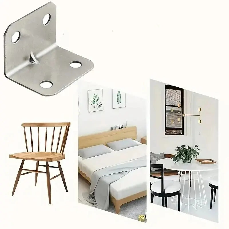 20pcs Angle Iron Board Table, Chair, Cabinet, Wardrobe, Fixed Connector, 90-degree Angle Iron Plate Bracket