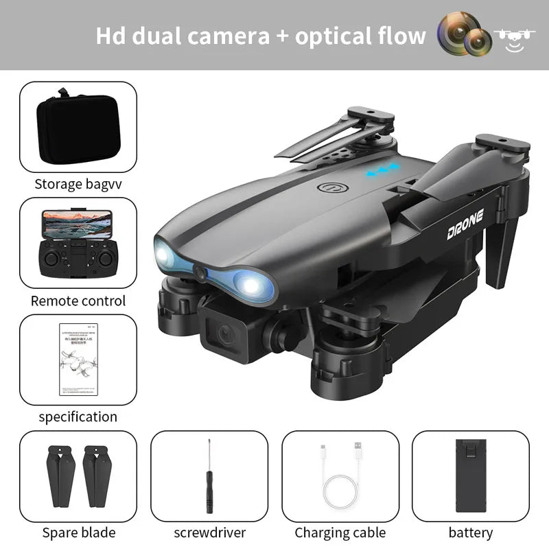 E99&K3 Pro Drone with 4K Dual Camera Optical Flow Aerial Photography Four Axis RC Aircraft fpv Fixed Height DronToy Foldable Toy