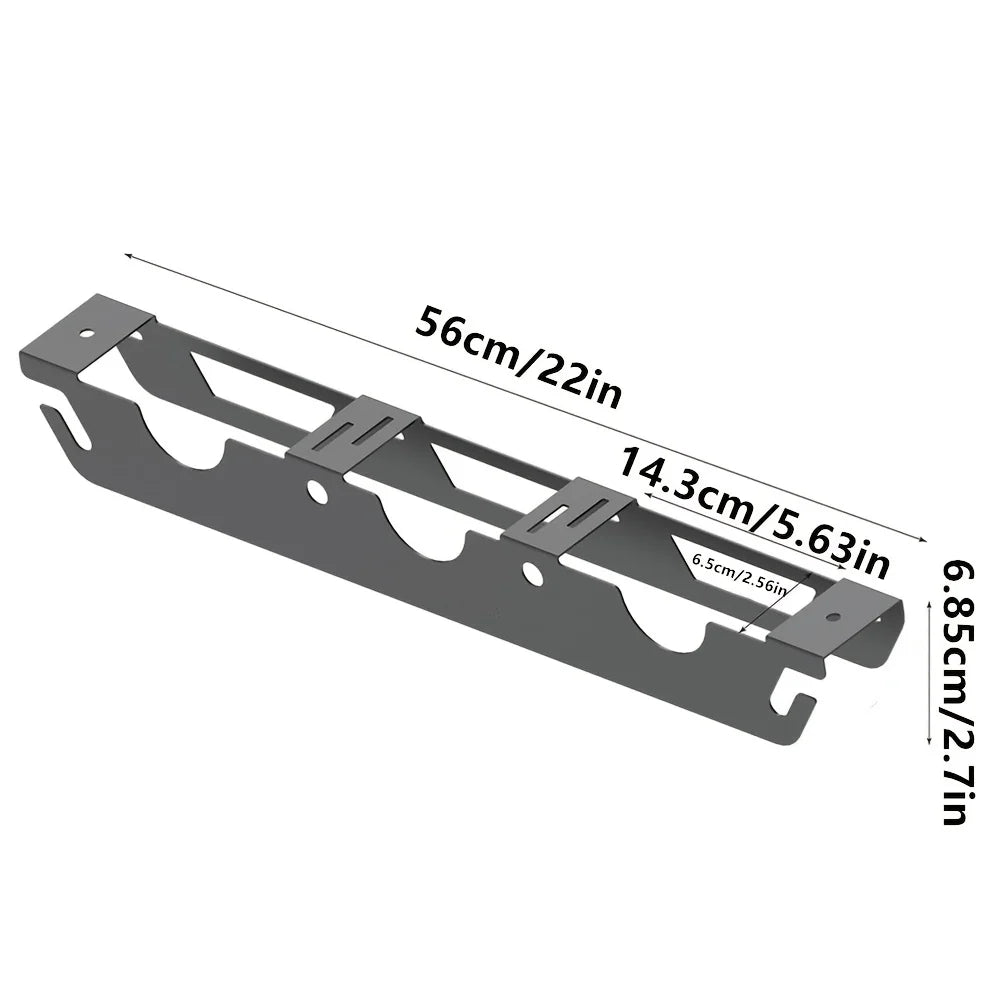 Angle Grinder Holder -2/3 Bay with Cord Hanger, Wall mount Bracket for Cutters Polishers, Garage and Workspace