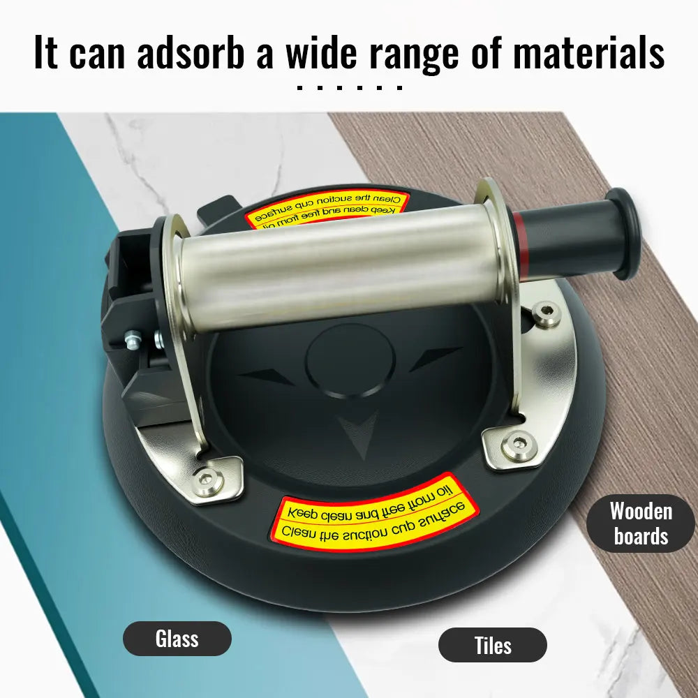 New 250KG vacuum suction cup stainless steel metal handle strong hand pump suction cup lifting magnet handling tool