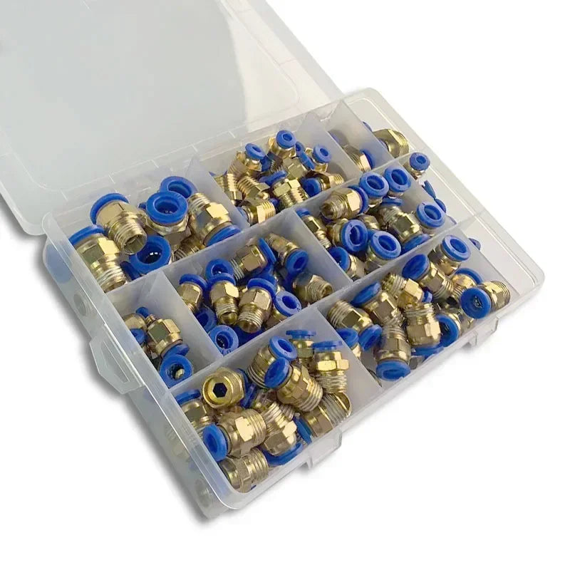 PC Series Box 4mm 6mm 8mm 10mm 12mm Air Joint Connectors Push in Hose Tube Pneumatic Fitting 1/4 1/8 1/2 Quick Release Couplings