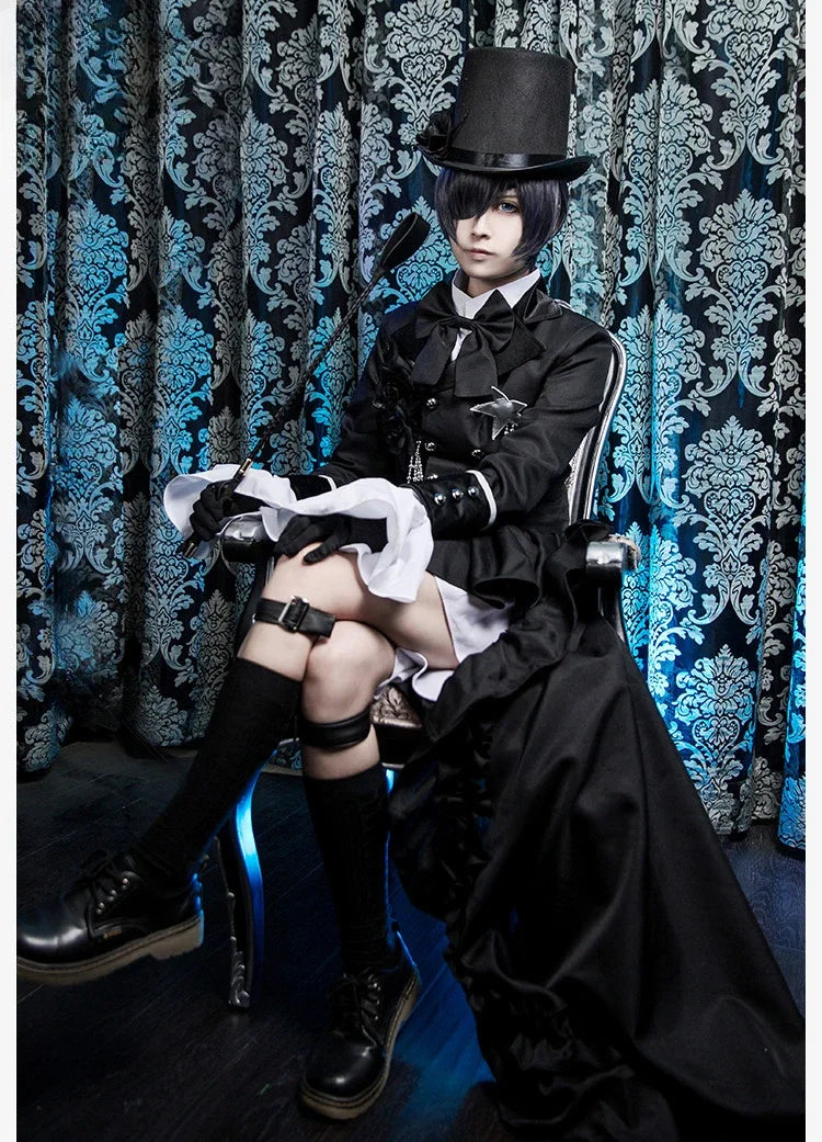 Cosplay Anime Black Butler Cosplay Ciel Phantomhive Cosplay Cotume Kuroshitsuji Costume Halloween Women Fancy Party Outfit 2025