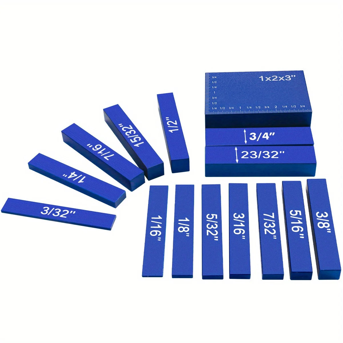 9/15pcs Gauge Block Set, Aluminum Metric/Inch Height Gauge Block, Setup Bars Portable Testing Gauge Block, Measuring Tool