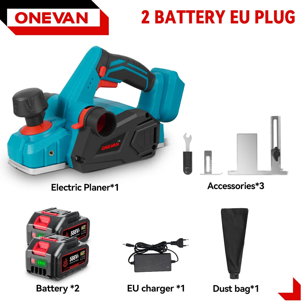 Electric Planer 30000RPM 82mm Cordless Electric Router Trimmer Planing Woodworking Cutter Power Tool For Makita 18V Battery Pin