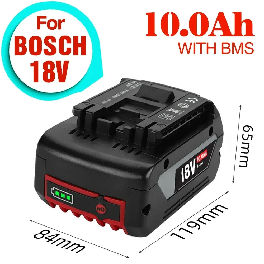 For BOSCH 18V 6.0/8.0/10Ah Rechargeable Lithium Ion Battery For Bosch Backup Battery Portable Replacement BAT609 18V 6.0A
