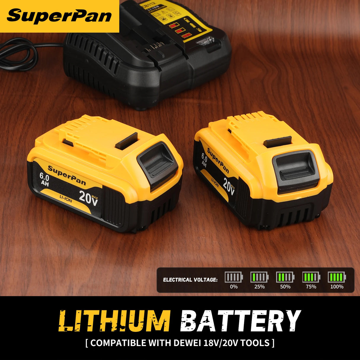 20V Battery Compatible with dewalt power Tools 18V 12Ah rechargeable electric tool Lithium batteries suitable for DeWalt