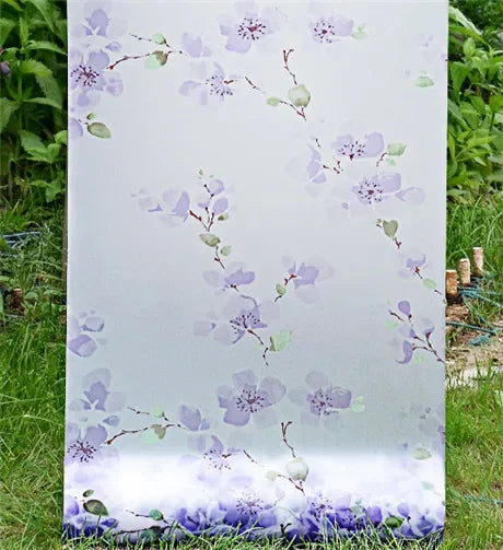 Decorative Privacy Vinyl Window Adhesive Film Window Sticker Decals Waterproof Sun UV Protection Bamboo Sliding Door Bathroom