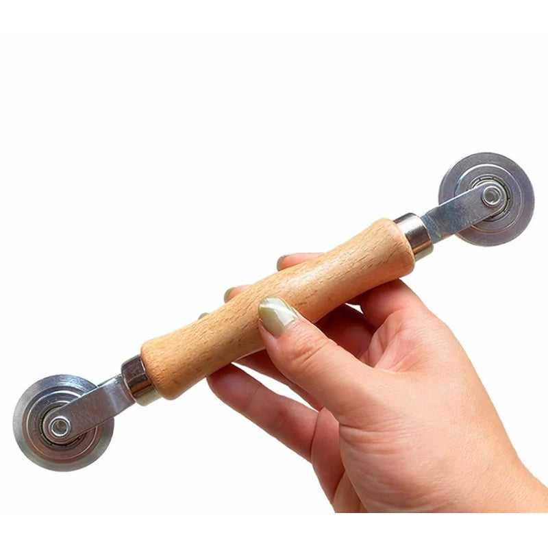 Wooden Handle Steel Wheel Roller, Hand Spline Roller Tool for Window & Screen Door Installation