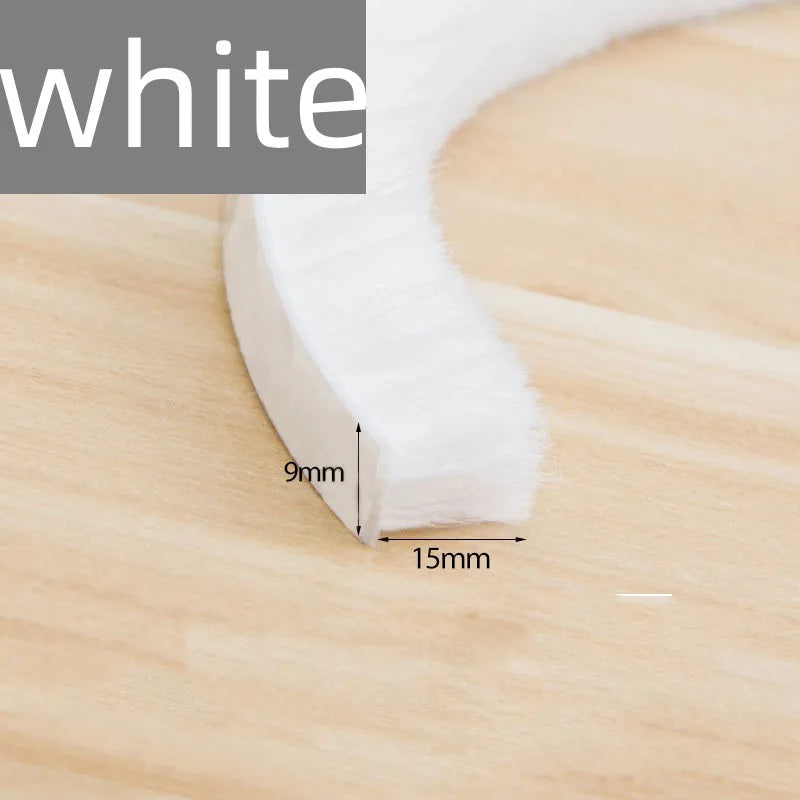 10M Brush Strip Self Adhesive Door Window Sealing Strip Door Window Windproof Dust Sound Insulation Strip Gasket Home