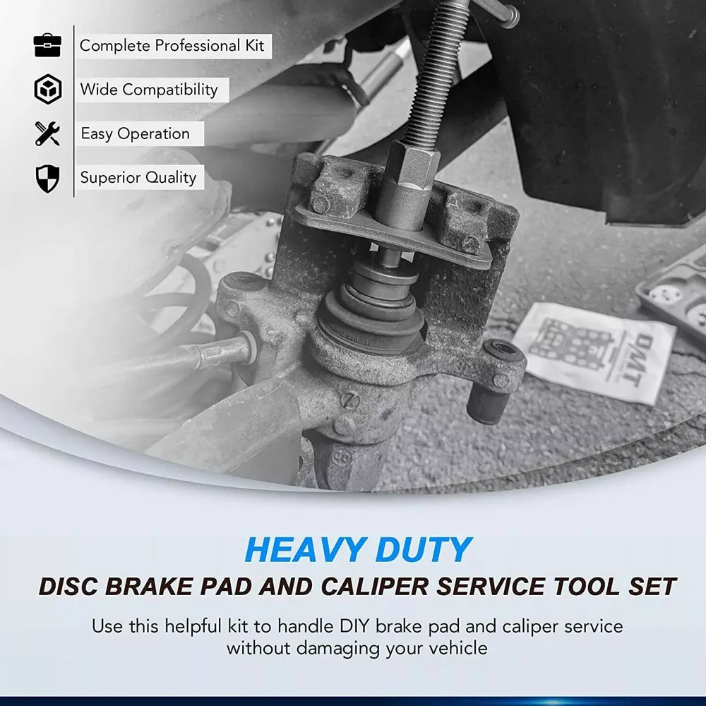 22Pcs Universal Car Disc Brake Caliper Rewind Back Brake Piston Compressor Tool Kit Set For Audi BMW Ford Garage Repair Tools