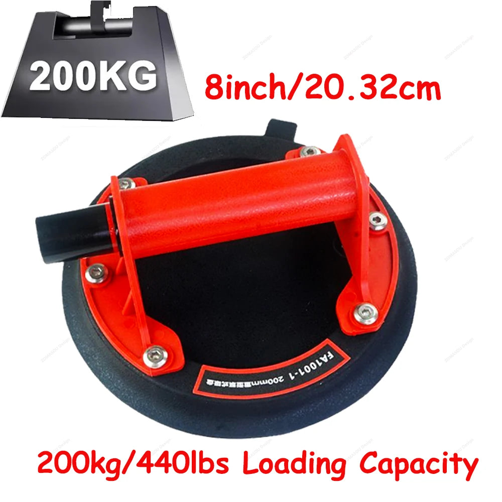8 Inch Glass Suction Cups to Lift Large Glass Heavy Duty Vacuum Suction Cup Industrial Tile Sucker Lifter for Window Windshield