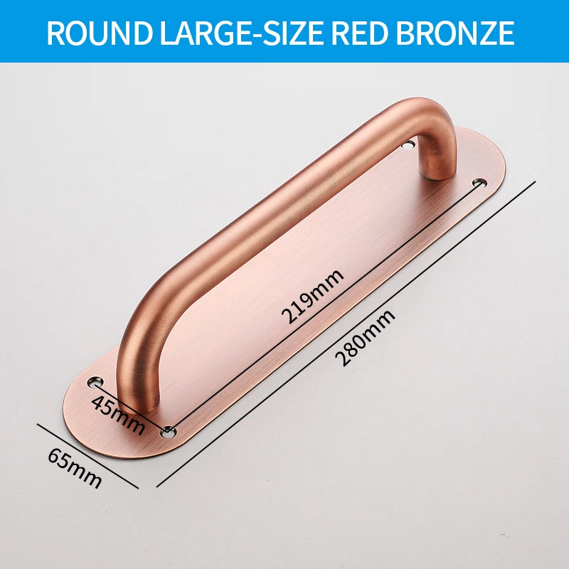 Stainless Steel Doors Handle Sliding Barn Door Handle Furniture Kitchen Cabinet Drawer Handles Pull And Push Door Hardware