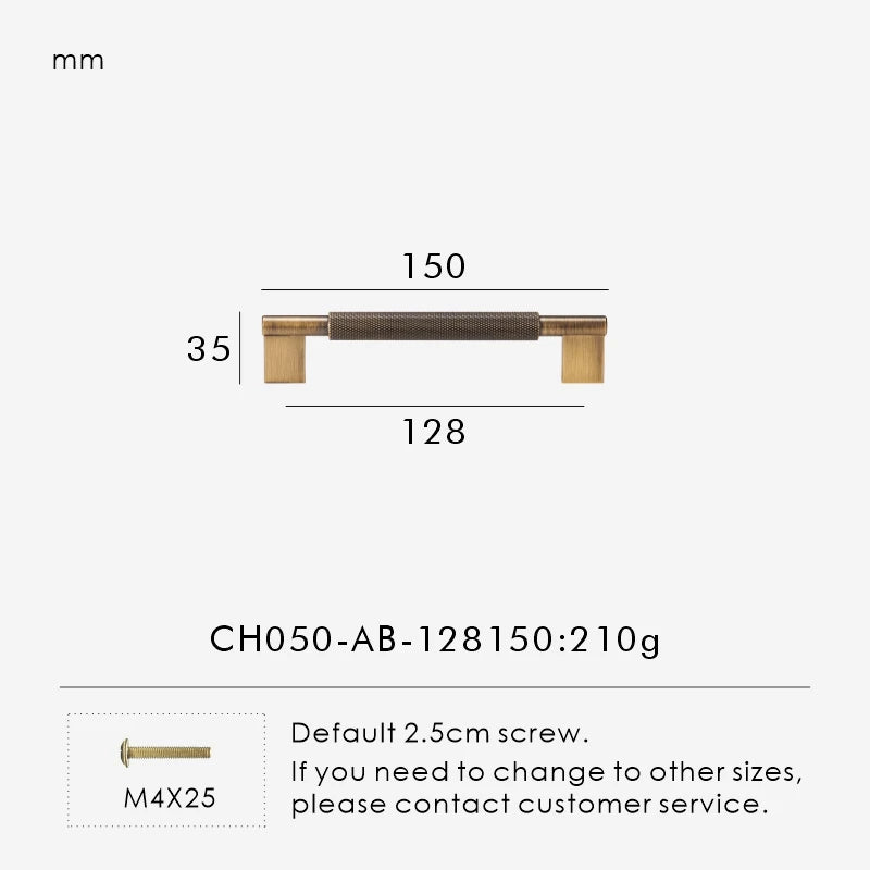 Nurlin New Solid Brass Knurling Brushed Cross Brass Cabinet Long Appliance Pull Bar Furniture Refrigerator Door Kitchen handle