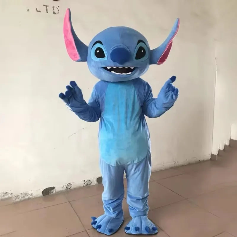 Cosplay Blue Lilo & Stitch Mascot Costume Disney Anime Cartoon Doll Suits Mouse Mickey Minnie Role Play Fancy Dress Carnival Par