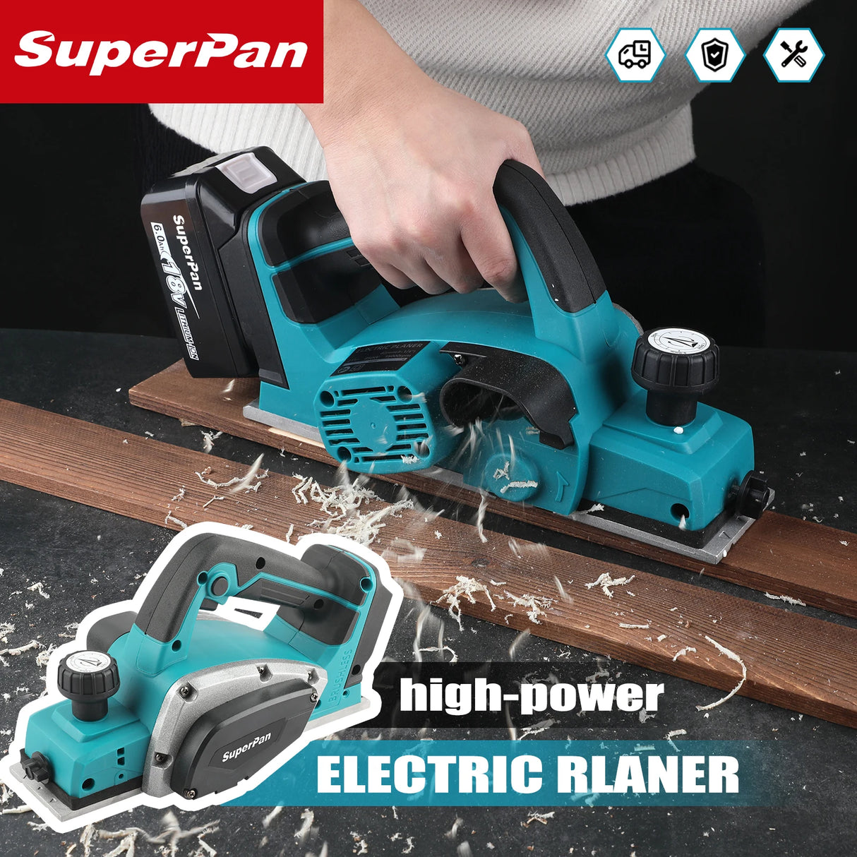 15000RPM Electric Cordless Planer Router Trimmer Furniture Cutting Machine Woodworking Planer For Makita 18V Battery(No Battery)